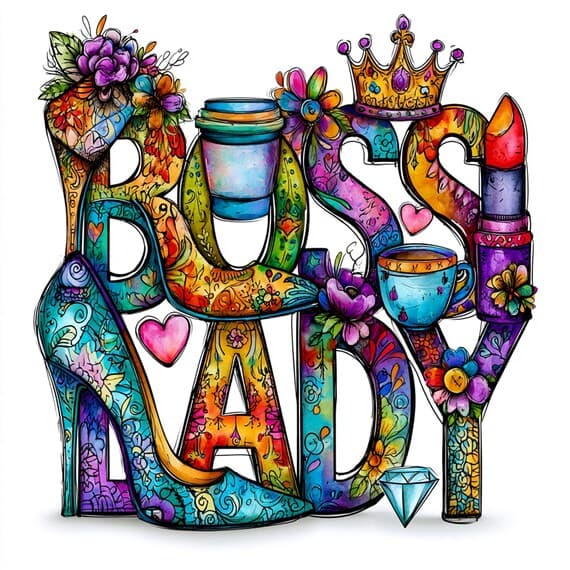 15 Boho Boss Lady Clipart PNG β view 4 β watercolor clipart transparent PNG instant download