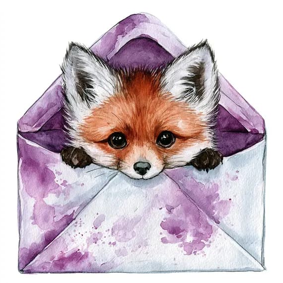 23 Whimsical Baby Fox Clipart PNG β view 2 β watercolor clipart transparent PNG instant download