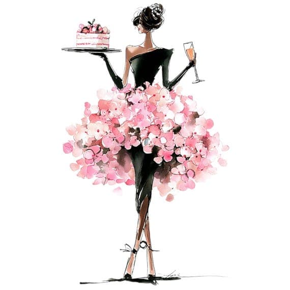 20 Birthday Girl Clipart PNG β view 5 β watercolor clipart transparent PNG instant download