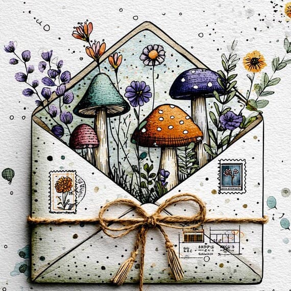 18 Whimsical Mushroom Girl Clipart PNG β view 6 β watercolor clipart transparent PNG instant download