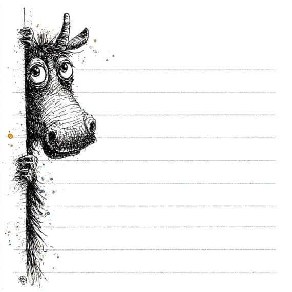 20 Funny Farm Animal Stationery Pages โ view 4 โ watercolor clipart transparent PNG instant download