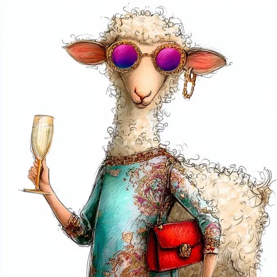 17 Sheep Clipart β view 5 β watercolor clipart transparent PNG instant download
