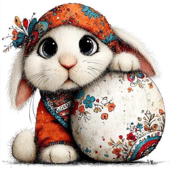 25 Peeking Bunny Clipart Set β view 3 β watercolor clipart transparent PNG instant download