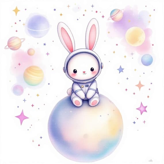 Watercolor Animal Moon Clipart β watercolor clipart transparent PNG instant download