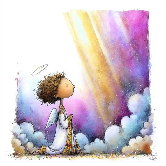 20 Whimsical Angel Clipart (JPG) β view 4 β watercolor clipart transparent PNG instant download
