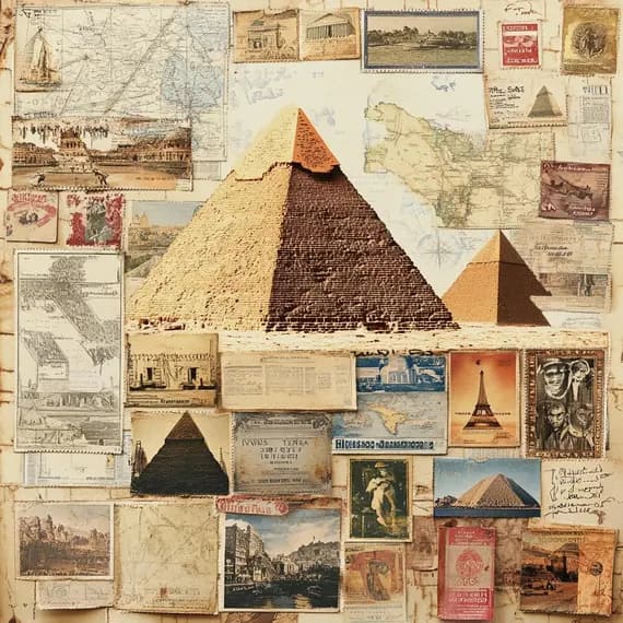 35 Vintage World Landmarks Clipart (JPG) β view 3 β watercolor clipart transparent PNG instant download