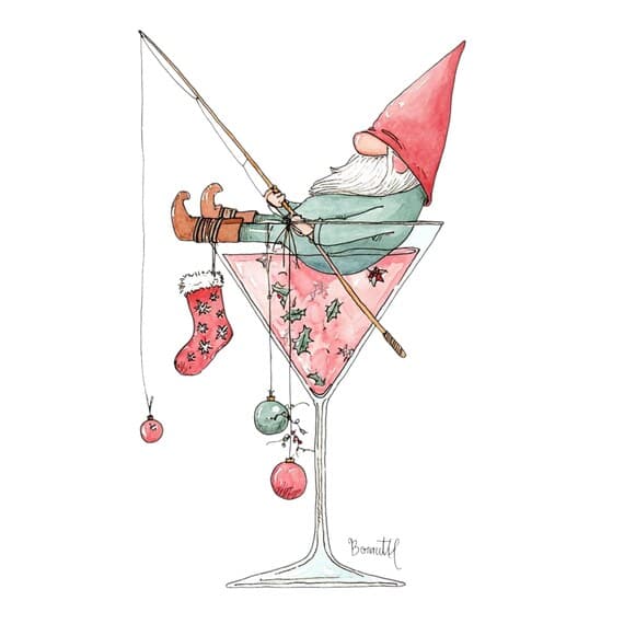 15 Christmas Gnome Clipart β view 2 β watercolor clipart transparent PNG instant download