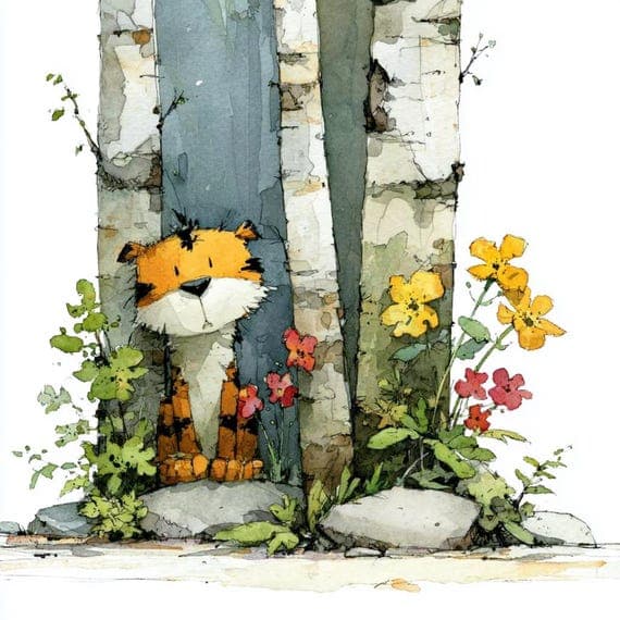 25 Whimsical Woodland Animal Clipart, Watercolor Forest Friends Printa β view 8 β watercolor clipart transparent PNG instant download