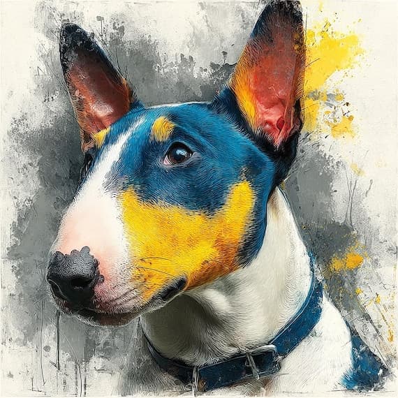 15 Bull Terrier Clipart Set β watercolor clipart transparent PNG instant download