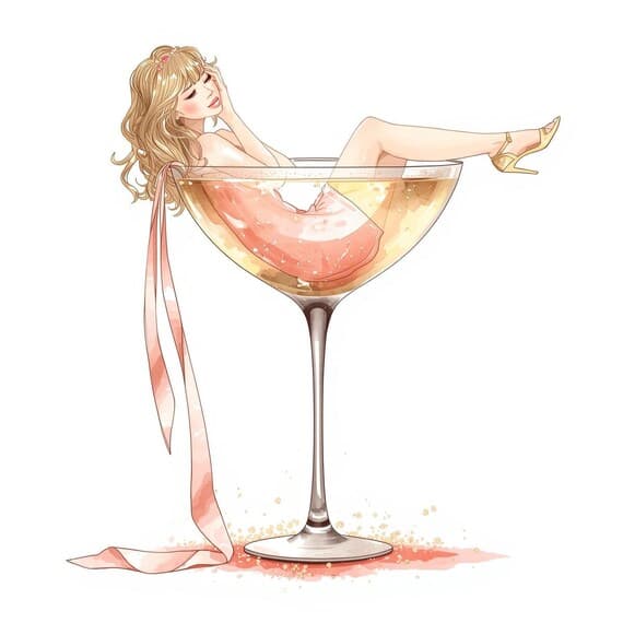 10 Champagne Girl Clipart , Fashion Glam Art ,Elegant png Graphics for β view 8 β watercolor clipart transparent PNG instant download