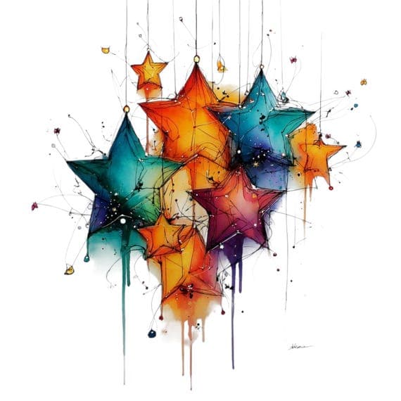 16 Celestial Star Fairy Clipart β view 8 β watercolor clipart transparent PNG instant download