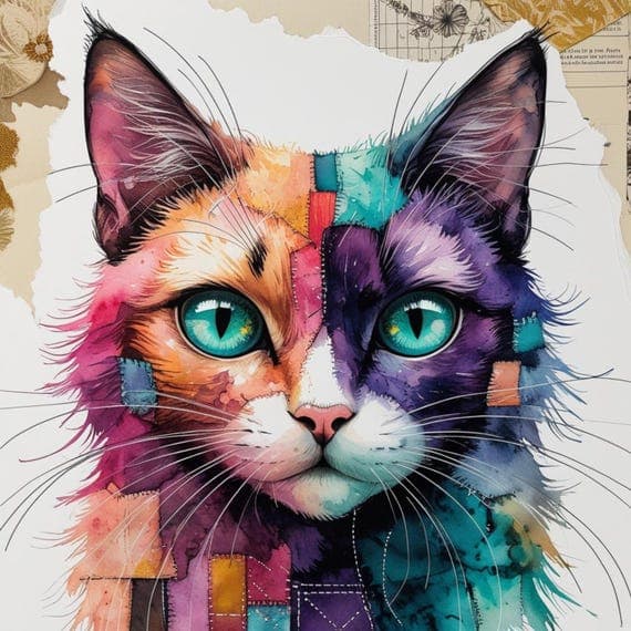 Watercolor Cat Clip Art β view 6 β watercolor clipart transparent PNG instant download