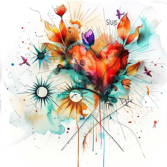 17 Watercolor Heart Clipart — view 8 — watercolor clipart transparent PNG instant download