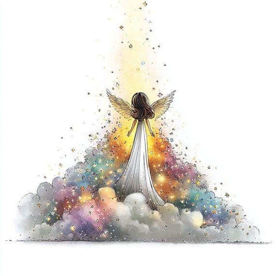 25 Celestial Angel Clipart (JPG) β view 2 β watercolor clipart transparent PNG instant download