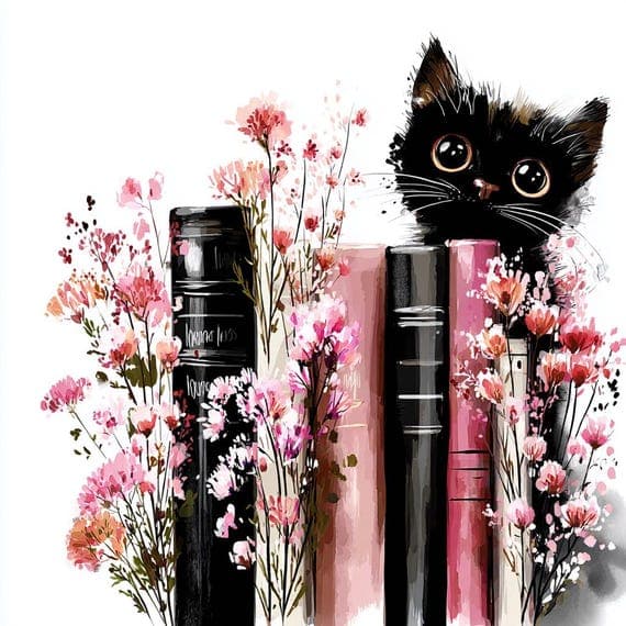 20 Watercolor Book Cat Clipart β watercolor clipart transparent PNG instant download