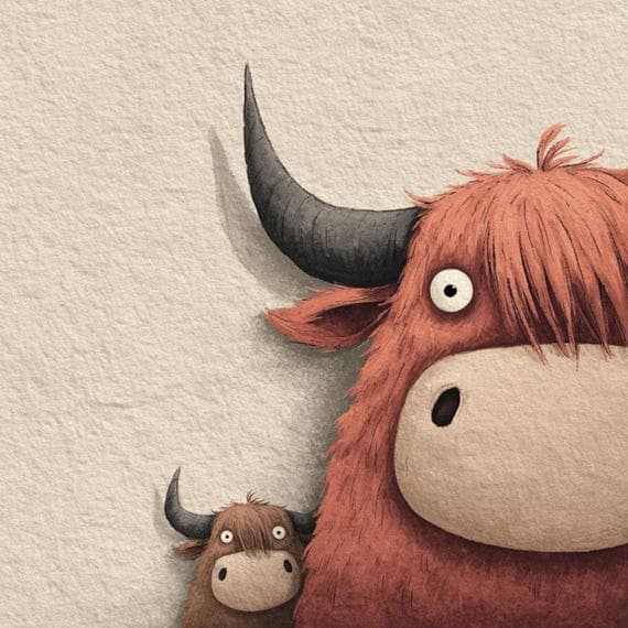 35 Quirky Peeking Cow Clipart (JPG) โ view 7 โ watercolor clipart transparent PNG instant download