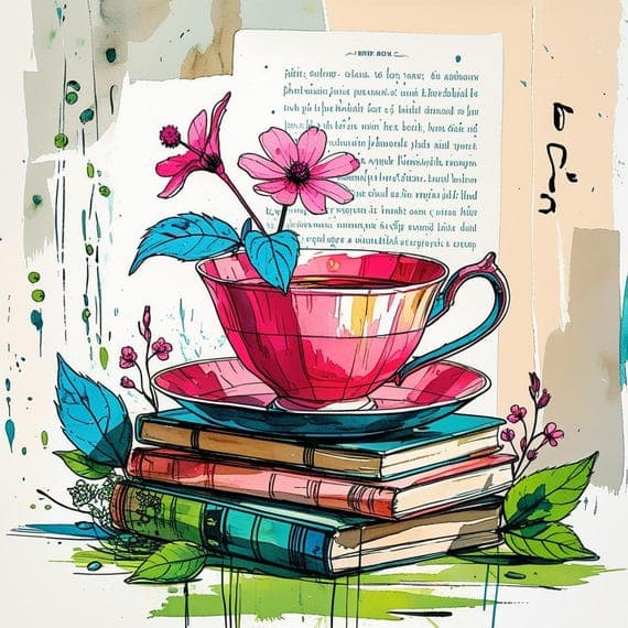 Floral Teacup Watercolor Clipart β view 8 β watercolor clipart transparent PNG instant download
