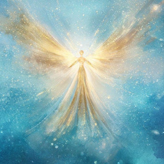 20 Celestial Angel Clipart (JPG) β view 6 β watercolor clipart transparent PNG instant download