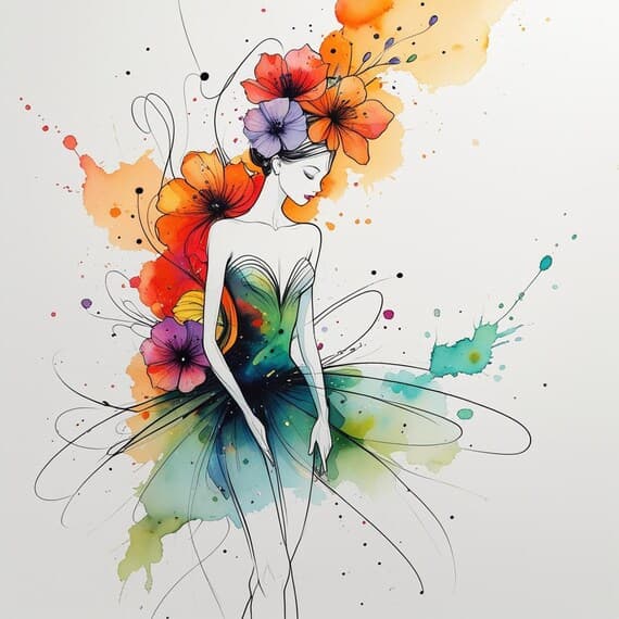 Ballerina Watercolor Clipart β view 6 β watercolor clipart transparent PNG instant download