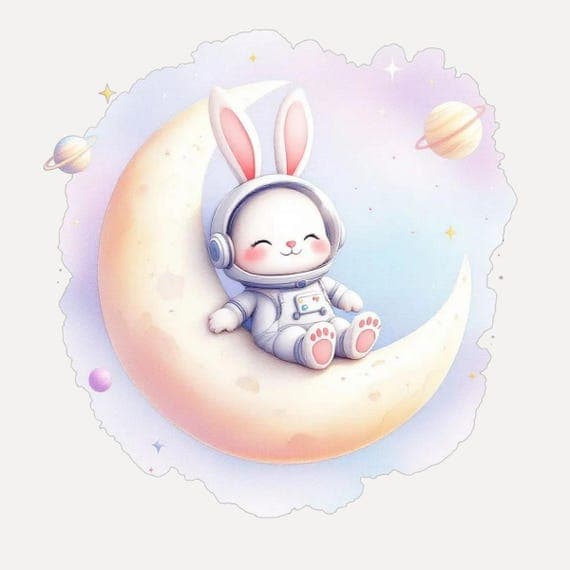Watercolor Animal Moon Clipart β view 5 β watercolor clipart transparent PNG instant download