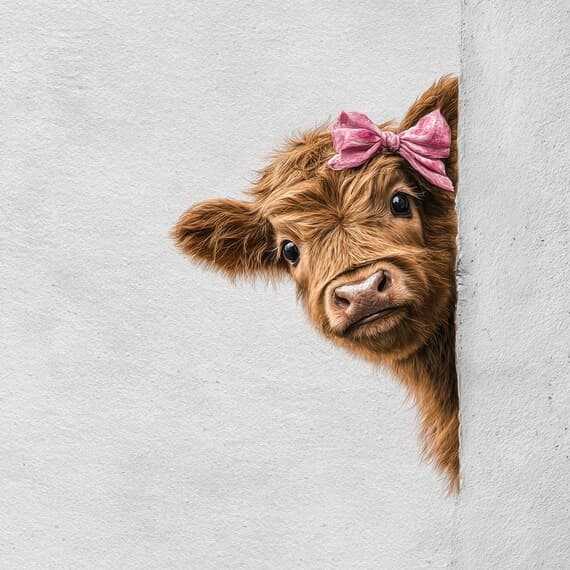 12 Peeking Highland Cow Wall Art – Rustic Farmhouse Animal Prints for — view 6 — watercolor clipart transparent PNG instant download
