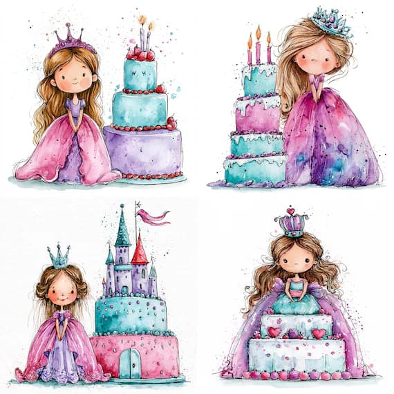 21 Happy Birthday Clipart PNG β watercolor clipart transparent PNG instant download