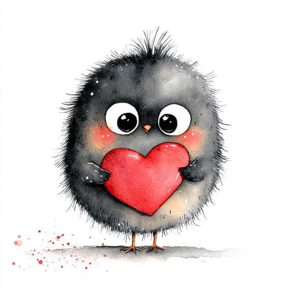 25 Valentine Love Bird Clipart Whimsical Songbird Graphics Junk Journa — view 6 — watercolor clipart transparent PNG instant download