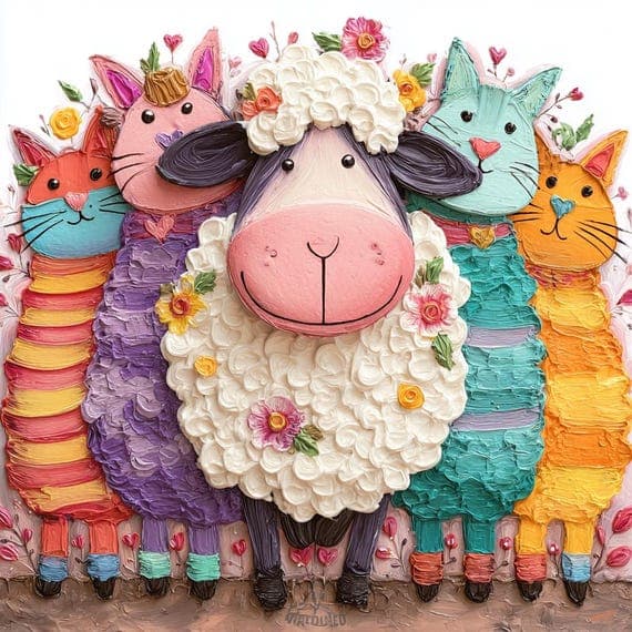 12 Funny Farm Birthday Animals Clipart β view 5 β watercolor clipart transparent PNG instant download