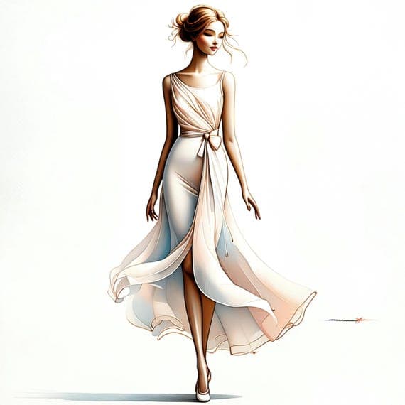 Elegant Woman Art Illustration β watercolor clipart transparent PNG instant download