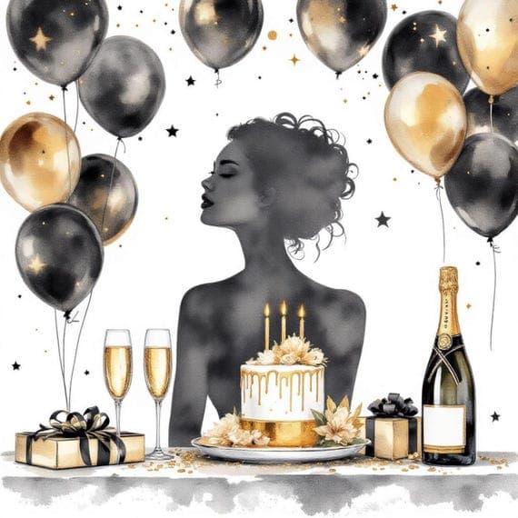 Birthday Girls Clipart β view 7 β watercolor clipart transparent PNG instant download