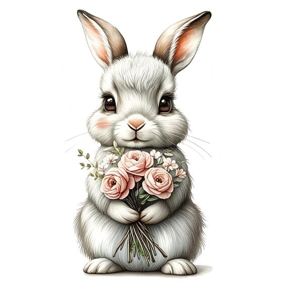 Watercolor Bunny Clipart β view 8 β watercolor clipart transparent PNG instant download