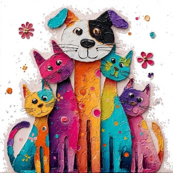 15 Colorful Dog and Cat Clipart JPG β view 8 β watercolor clipart transparent PNG instant download