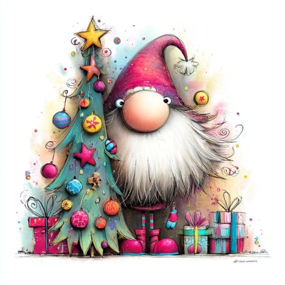 10 Quirky Watercolor Christmas Santa Clipart Set, Cute Cartoon Father β view 3 β watercolor clipart transparent PNG instant download