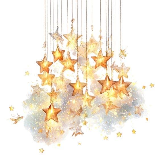 16 Celestial Star Fairy Clipart β view 3 β watercolor clipart transparent PNG instant download