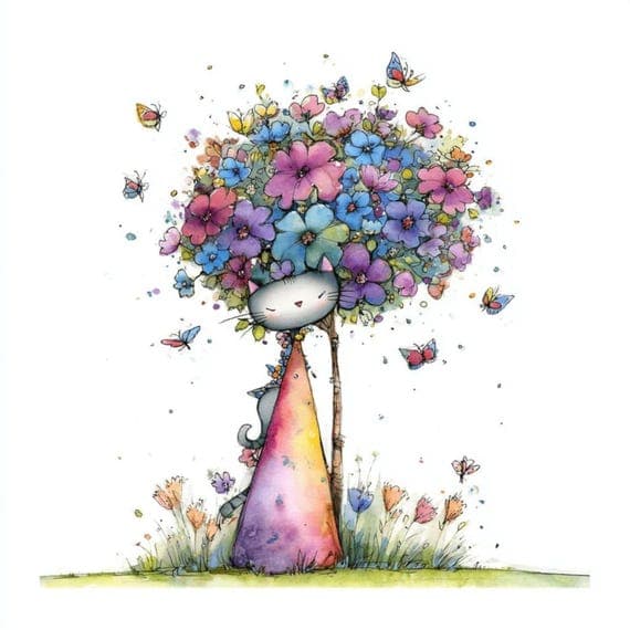 18 Whimsical Floral Girl Clipart (JPG) – Watercolor Spring Woman Art f — view 5 — watercolor clipart transparent PNG instant download