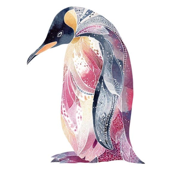 20 Whimsical Penguin Clipart PNG β view 8 β watercolor clipart transparent PNG instant download