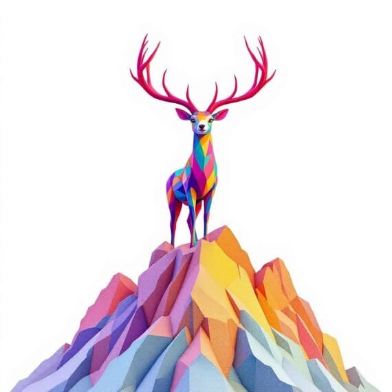 Abstract Deer Minimal , Printable lineart Watercolour , Wall art β watercolor clipart transparent PNG instant download