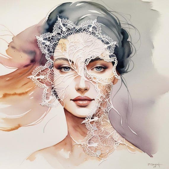 Watercolor Victorian Woman Clipart β view 2 β watercolor clipart transparent PNG instant download