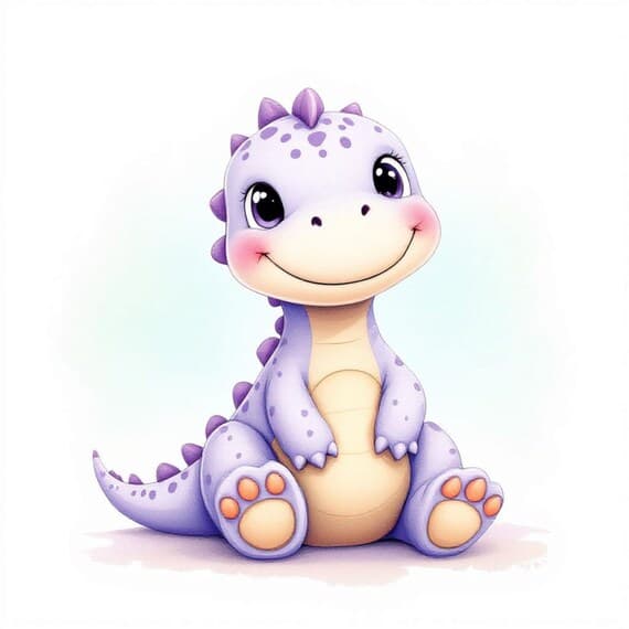 Watercolor Dinosaur Clipart Set — view 5 — watercolor clipart transparent PNG instant download