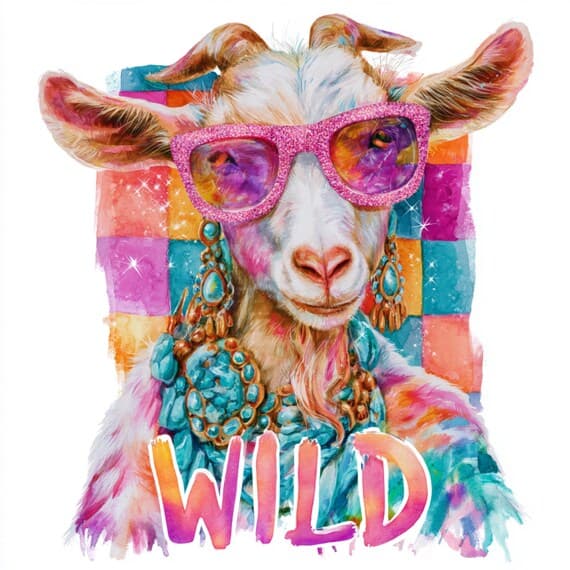18 Sassy Goat Clipart Png β view 6 β watercolor clipart transparent PNG instant download