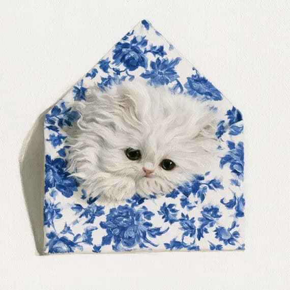 16 Dreamy Kitten Clipart PNG β view 2 β watercolor clipart transparent PNG instant download