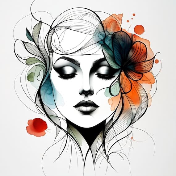1000 + Floral Women Watercolor Clipart Printable for Wall Art Prints D β view 6 β watercolor clipart transparent PNG instant download