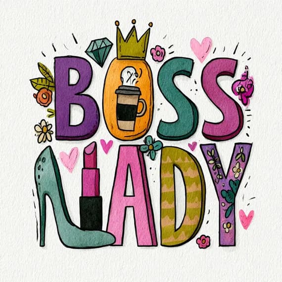15 Boho Boss Lady Clipart PNG β view 6 β watercolor clipart transparent PNG instant download