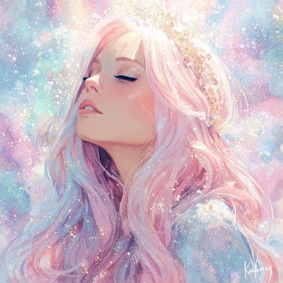15 Silver Dream Oracle Woman Faces Clipart (JPG) – Celestial Pastel Go — watercolor clipart transparent PNG instant download