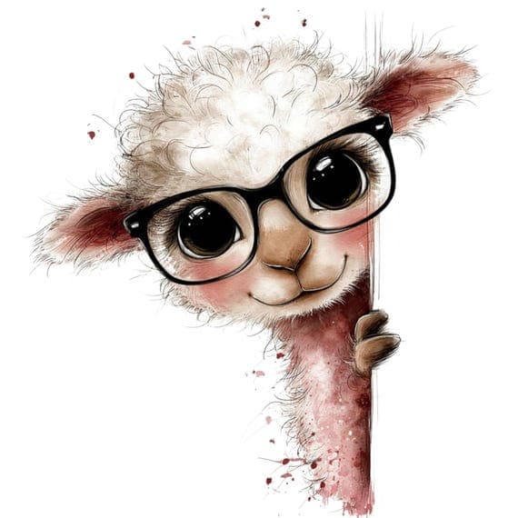 38 Watercolor Sheep Clipart (JPG) β view 6 β watercolor clipart transparent PNG instant download