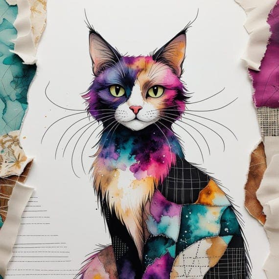 Watercolor Cat Clip Art β view 5 β watercolor clipart transparent PNG instant download
