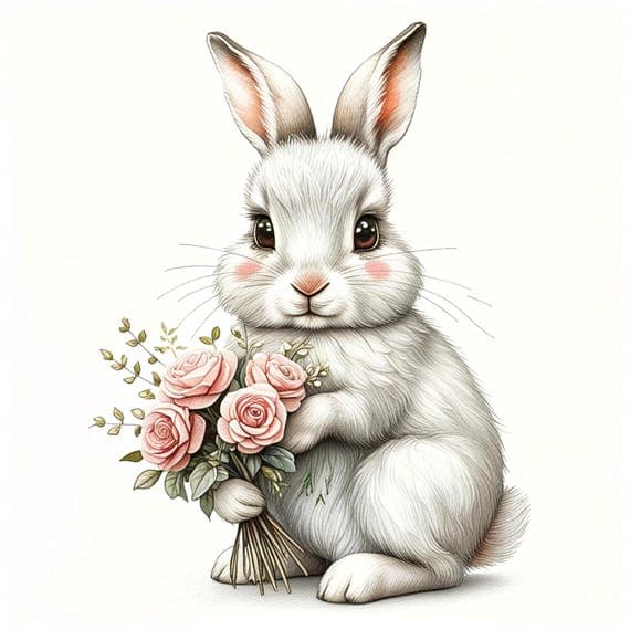 Watercolor Bunny Clipart β view 7 β watercolor clipart transparent PNG instant download