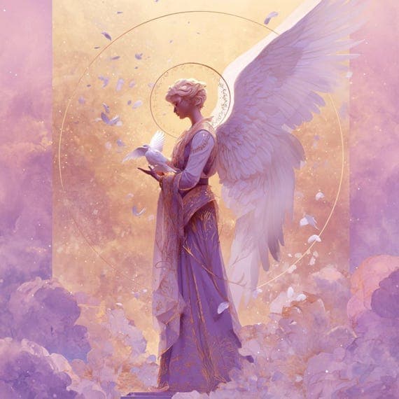 20 Celestial Angel Clipart (JPG) β view 2 β watercolor clipart transparent PNG instant download