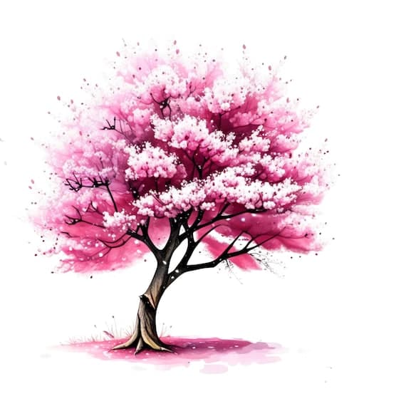 Watercolor Cherry Blossom Tree Clipart β watercolor clipart transparent PNG instant download
