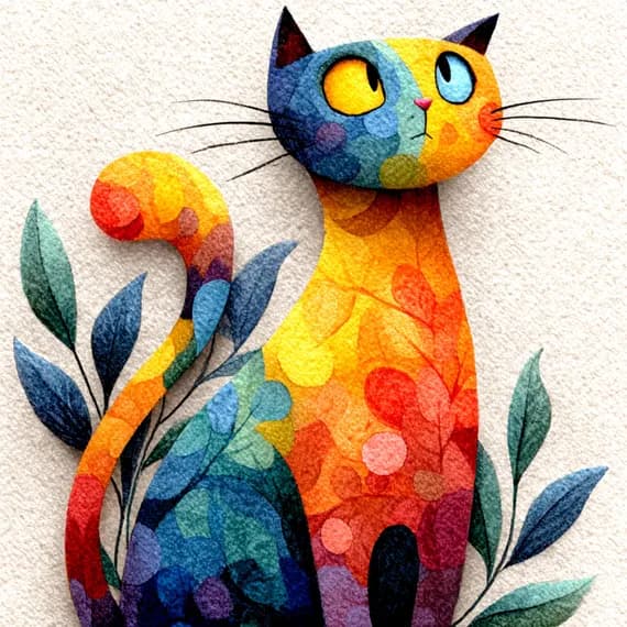 17 Whimsical Cat Line Art Clipart JPG β view 7 β watercolor clipart transparent PNG instant download